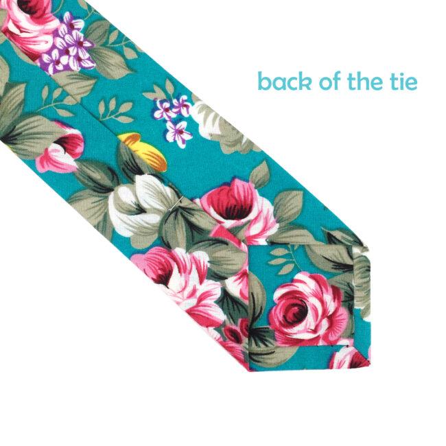 shlax & wing Multicolor Floral Men’s Skinny Necktie Cotton 6cm Aqua Gift Wedding Party Casual Gravatas En oferta