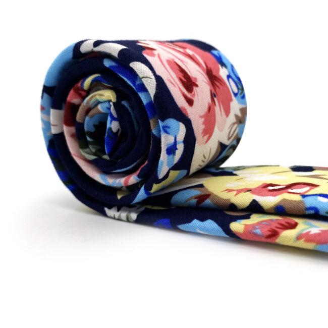 shlax & wing Multicolor Floral Men’s Skinny Necktie Fashion Cotton 6cm Gift Wedding Party Casual Gravatas Libre de impuestos