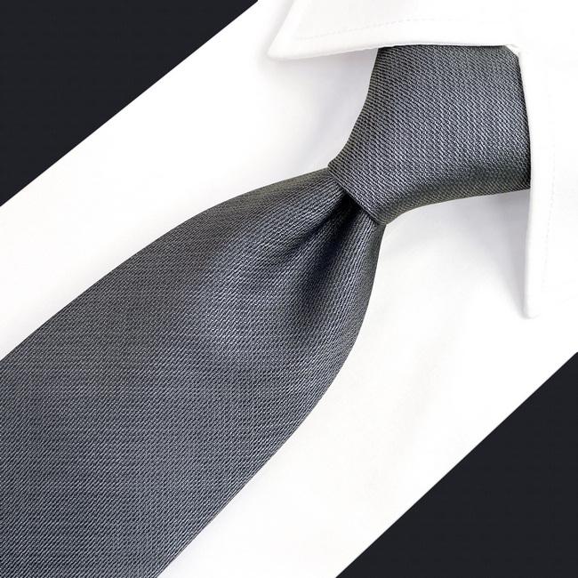 shlax & wing C20 Gray Solid Silk Mens Necktie Fashion Wedding Acceossories Hanky Brand New extra long size Ties for male Rebajas de fin de temporada