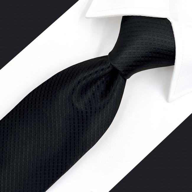 shlax & wing C28 Silk Black Solid Mens Necktie Fashion Wedding Acceossories Hanky Brand New extra long size Ties for male Precio ultrabajo
