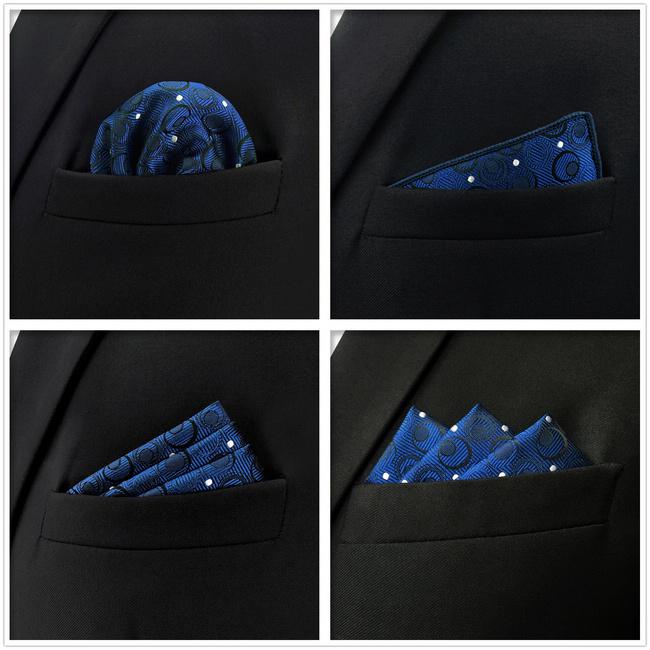 shlax & wing 5 Pieces Assorted Fashion Mens Pocket Square Classic Handkerchiefs Set 2-24 En línea