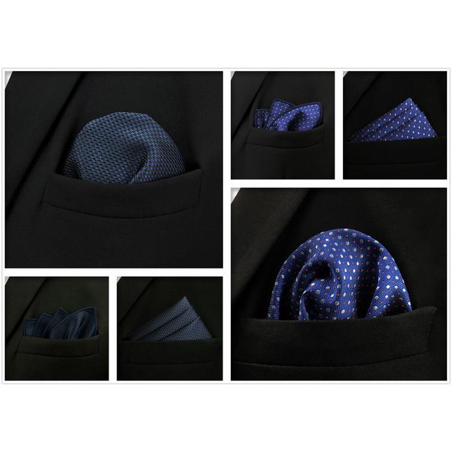 shlax & wing 5 Pieces Assorted Fashion Mens Pocket Square Classic Handkerchiefs Set 2-24 En línea