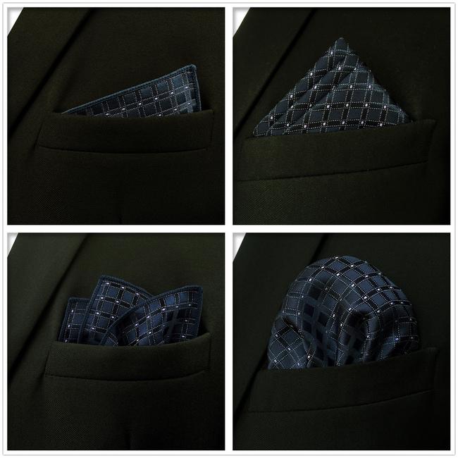 shlax & wing 5 Pieces Mens Pocket Square Lot Assorted Classic Handkerchiefs 1-75 Rebajas
