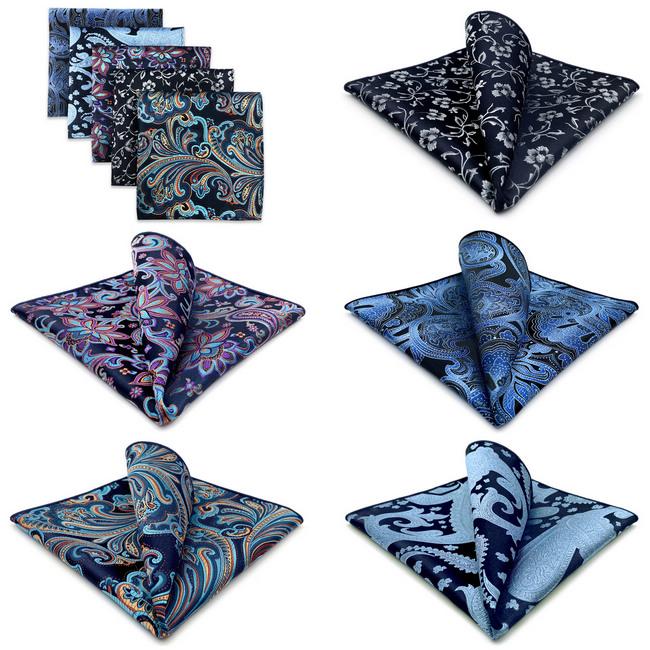 shlax & wing 5 Pieces Mens Pocket Square Pack Assorted Classic Handkerchiefs 2-76 Ofertas