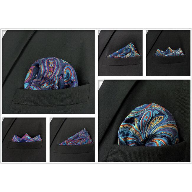 shlax & wing 5 Pieces Mens Pocket Square Pack Assorted Classic Handkerchiefs 2-76 Ofertas