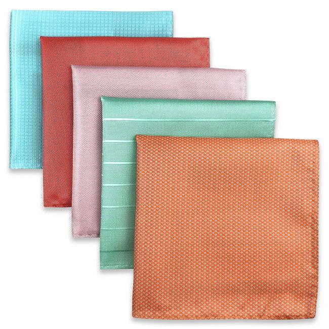 shlax & wing 5 Pieces Mens Pocket Square Pack Assorted Classic Handkerchiefs 57 Venta caliente