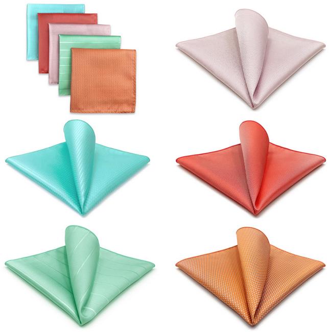 shlax & wing 5 Pieces Mens Pocket Square Pack Assorted Classic Handkerchiefs 57 Venta caliente