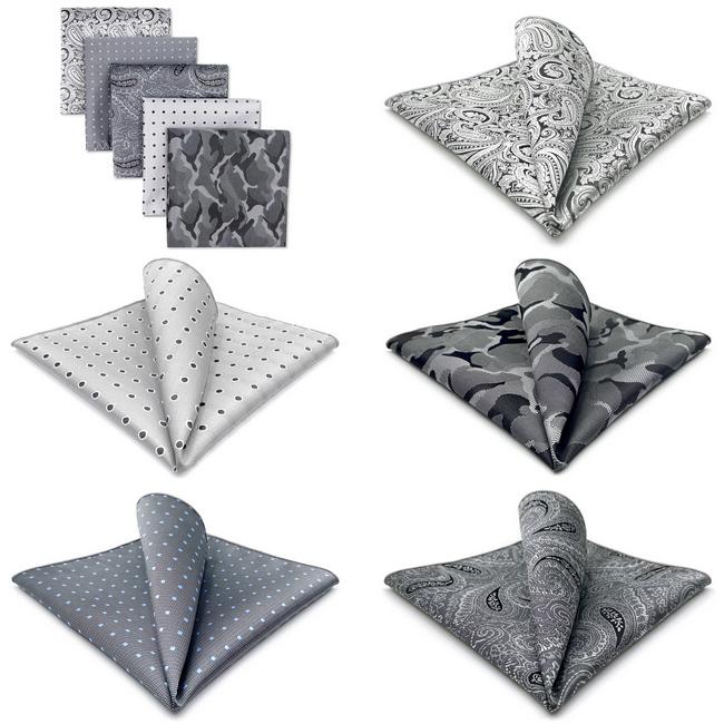 shlax & wing 5 Pieces Mens Pocket Square Pack Assorted Fashion Handkerchiefs 2-15 En oferta
