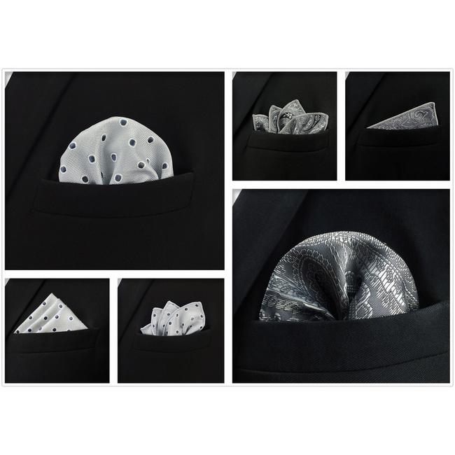 shlax & wing 5 Pieces Mens Pocket Square Pack Assorted Fashion Handkerchiefs 2-15 En oferta