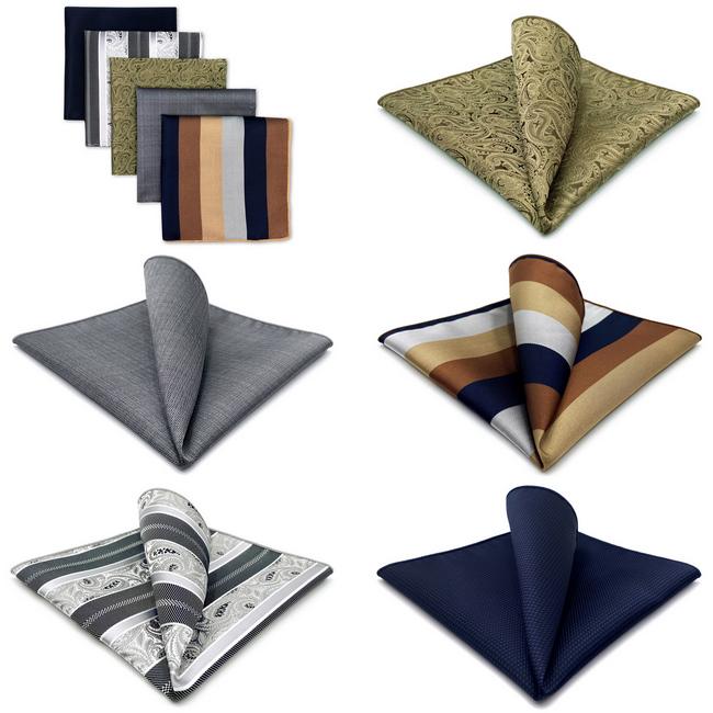 shlax & wing 5 Pieces Mens Pocket Square Set Assorted Fashion Handkerchiefs 1-48 Rebajas baratas