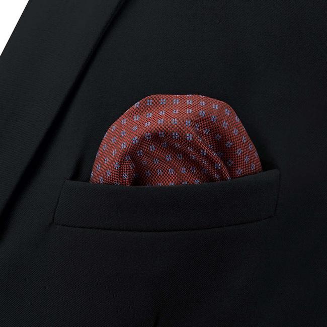 shlax & wing BH64 Red Dots Mens Pocket Square Classic Fashion Wedding Party Handkerchief Groom Mejor oferta