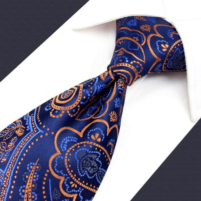 shlax & wing Q8 Floral Azure Golden Yellow Royal Blue Mens Necktie Ties Bow Tie 100% Silk Jacquard Woven ÚLTIMAS EDICIONES