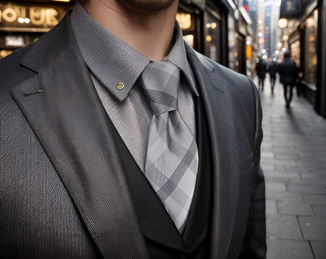 shlax & wing S1 Checked Black Dark Gray Plaids Men’s Ties Neckties 100% Silk Jacquard Woven Bow Tie Cufflinks Set Últimos 2 días