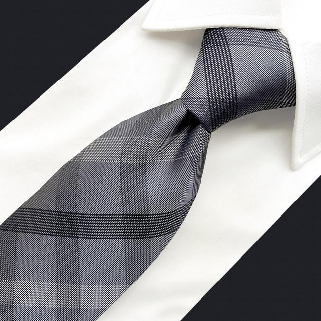 shlax & wing S1 Checked Black Dark Gray Plaids Men’s Ties Neckties 100% Silk Jacquard Woven Bow Tie Cufflinks Set Últimos 2 días