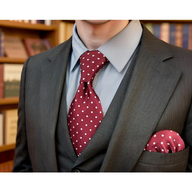 shlax & wing S15 Dots Dotty Maroon Red White Mens Neckties Ties 100% Pure Silk Jacquard Woven Último día