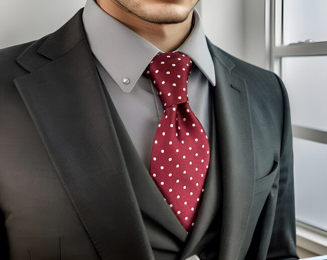 shlax & wing S15 Dots Dotty Maroon Red White Mens Neckties Ties 100% Pure Silk Jacquard Woven Último día