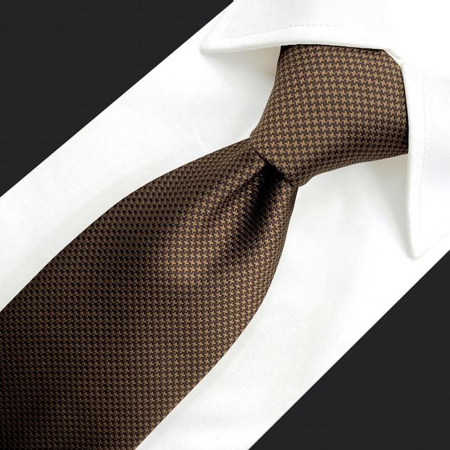 shlax & wing U27 Dark Chocolate Houndstooth Mens Ties Silk Wedding Fashion Classic Brand New Dress Cufflinks Set Promoción trimestral