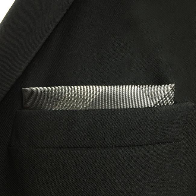 shlax & wing MH1 Checked Black Dark Gray Plaids Pocket Square Mens Neckties Jacquard Woven Hanky Grandes descuentos