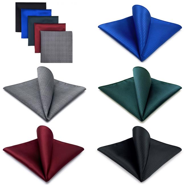shlax & wing 5 Pieces Assorted Fashion Mens Pocket Square Classic Handkerchiefs Set 2-6 Descuento por venta flash
