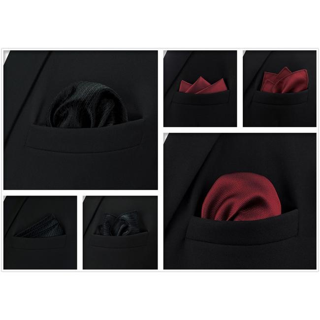 shlax & wing 5 Pieces Assorted Fashion Mens Pocket Square Classic Handkerchiefs Set 2-6 Descuento por venta flash