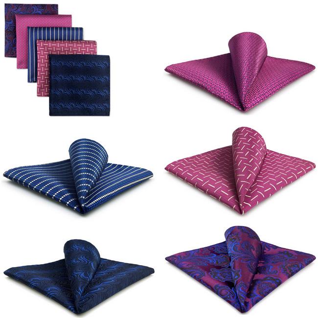 shlax & wing 5 Pieces Assorted Fashion Mens Pocket Square Classic Handkerchiefs Set 1-35 Ofertas de temporada