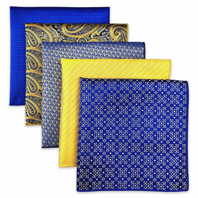 shlax & wing 5 Pieces Assorted Fashion Mens Pocket Square Classic Handkerchiefs Set 1-73 Ofertas especiales