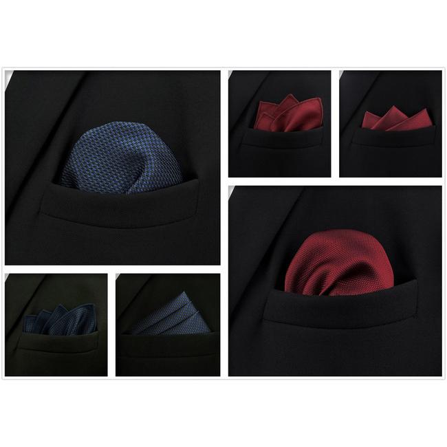 shlax & wing 5 Pieces Assorted Mens Pocket Square Fashion Classic Handkerchiefs Set 1-38 Rebajas de fin de temporada
