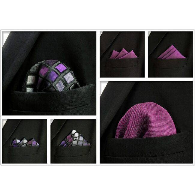 shlax & wing 5 Pieces Assorted Mens Pocket Square Fashion Classic Handkerchiefs Set 1-39 Precio ultrabajo