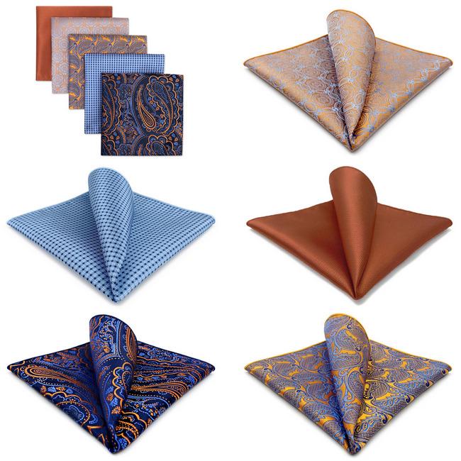 shlax & wing 5 Pieces Assorted Mens Pocket Square Fashion Classic Handkerchiefs Set 1-40 Devoluciones gratuitas