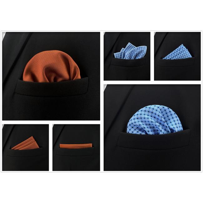 shlax & wing 5 Pieces Assorted Mens Pocket Square Fashion Classic Handkerchiefs Set 1-40 Devoluciones gratuitas