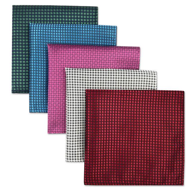 shlax & wing 5 Pieces Assorted Mens Pocket Square Fashion Classic Handkerchiefs Set 1-41 2025