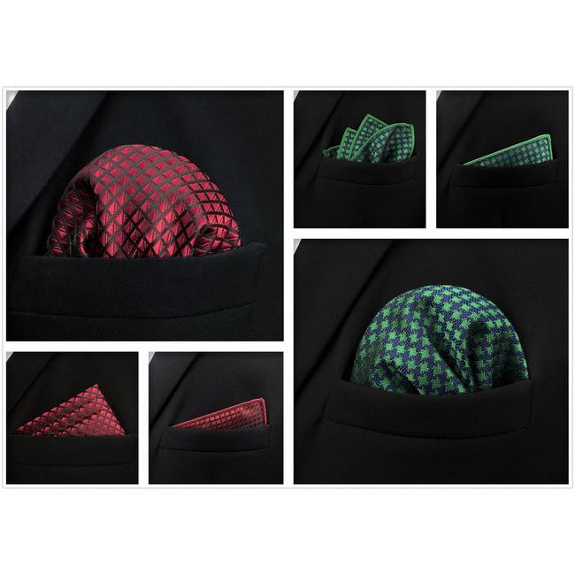 shlax & wing 5 Pieces Assorted Mens Pocket Square Fashion Classic Handkerchiefs Set 1-41 2025