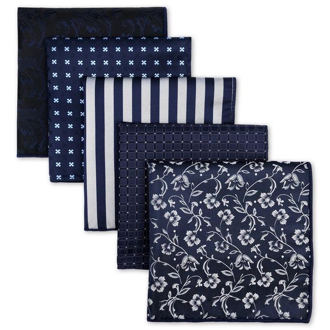 shlax & wing 5 Pieces Assorted Mens Pocket Square Fashion Classic Handkerchiefs Set 1-44 En línea