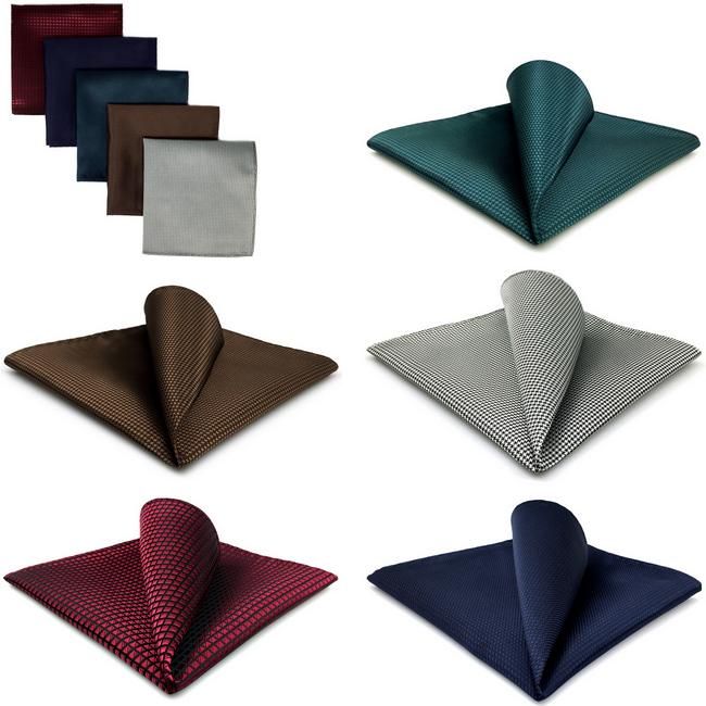 shlax & wing 5 Pieces Assorted Mens Pocket Square Solid Color Fashion Classic Handkerchiefs Set 1-16 Rebajas