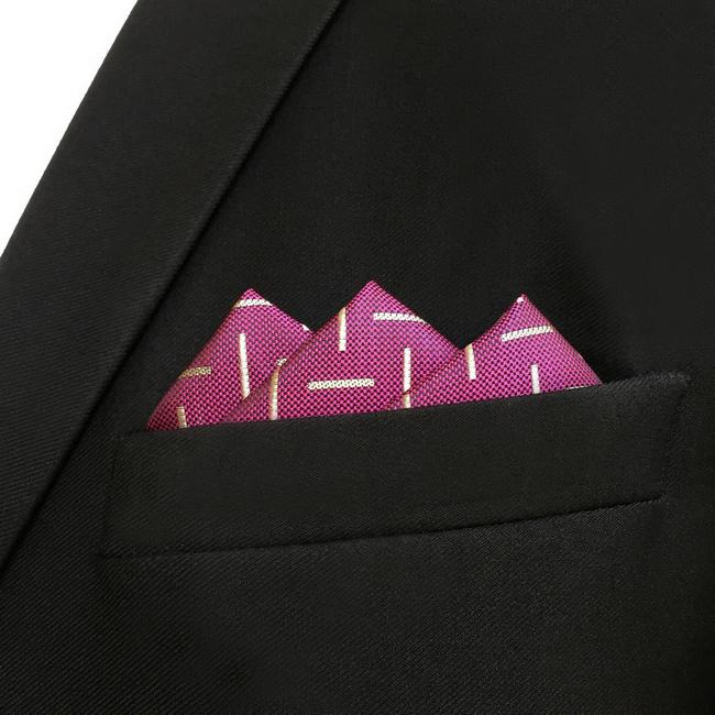 shlax & wing FH17 Pink Abstract Mens Pocket Square Classic Fashion Handkerchief Acceossories Wedding Rebajas baratas