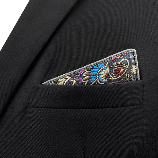 shlax & wing PH12 Floral multi-color Pocket Square Mens Neckties Jacquard Woven Ventas relámpago