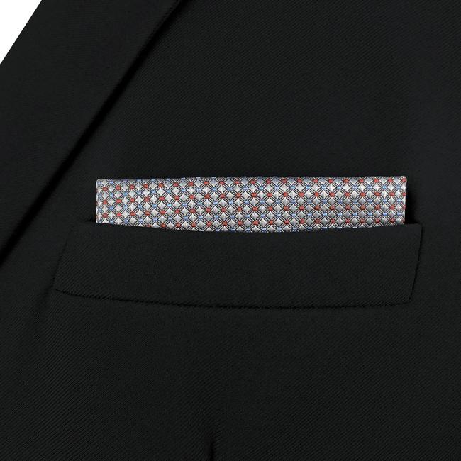 shlax & wing AH96 Light Gray Polka Dots Mens Pocket Square Fashion Party Hanky Classic Handkerchief Gift Tienda