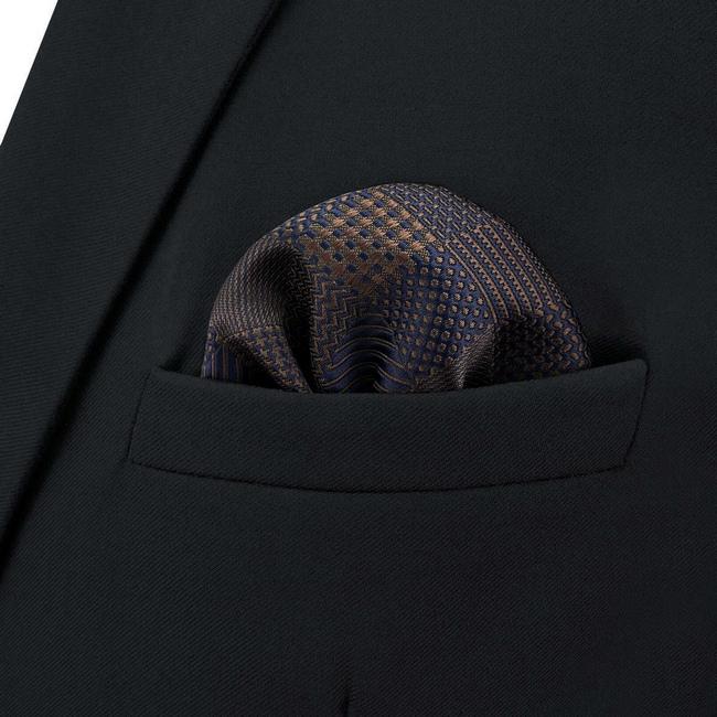 shlax & wing BH53 Brown Checkes Mens Pocket Square Classic Fashion Business Groom Handkerchief Gift Rebajas top