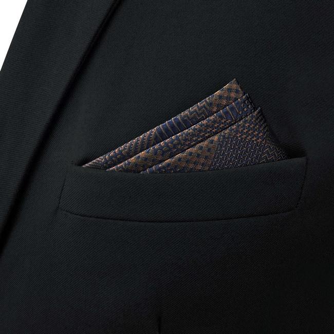 shlax & wing BH53 Brown Checkes Mens Pocket Square Classic Fashion Business Groom Handkerchief Gift Rebajas top
