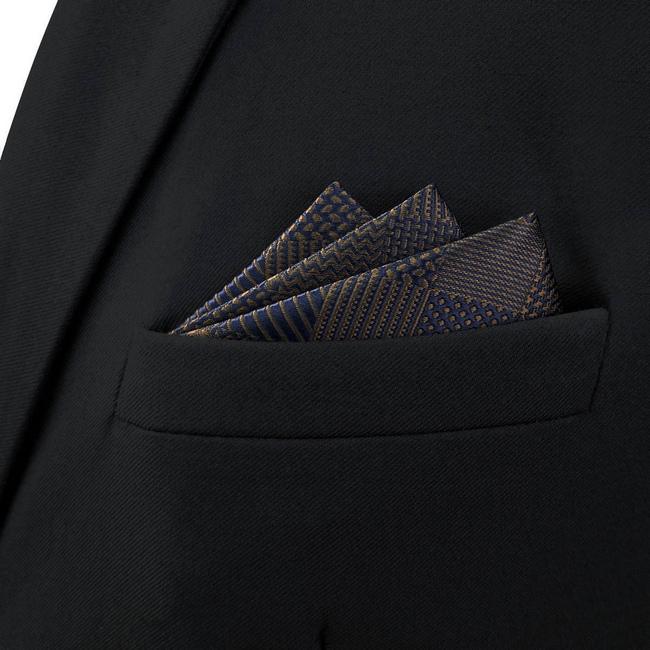 shlax & wing BH53 Brown Checkes Mens Pocket Square Classic Fashion Business Groom Handkerchief Gift Rebajas top