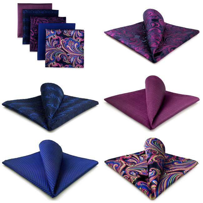 shlax & wing 5 Pieces Assorted Paisley Fashion Mens Pocket Square Classic Handkerchiefs Set 1-67 Oferta especial