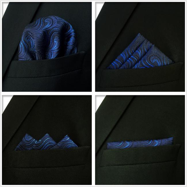 shlax & wing 5 Pieces Assorted Paisley Fashion Mens Pocket Square Classic Handkerchiefs Set 1-67 Oferta especial