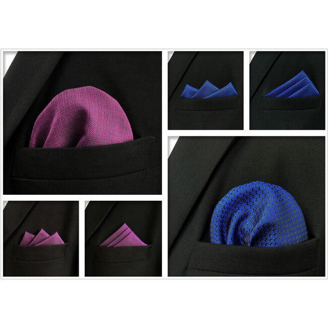 shlax & wing 5 Pieces Assorted Paisley Fashion Mens Pocket Square Classic Handkerchiefs Set 1-67 Oferta especial