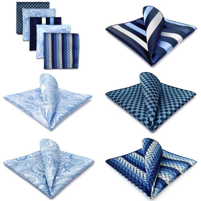 shlax & wing 5 Pieces Assorted Paisley Mens Pocket Square Fashion Classic Handkerchiefs Set 1-2 Envío gratis