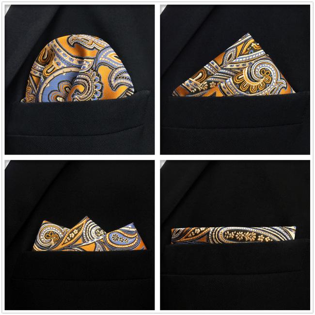 shlax & wing 5 Pieces Assorted Paisley Mens Pocket Square Fashion Classic Handkerchiefs Set 1-7 Últimos 3 días