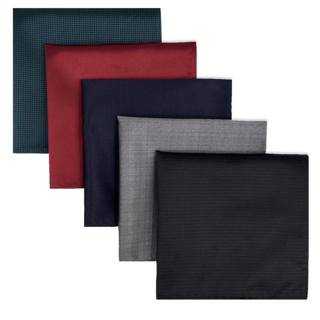 shlax & wing 5 Pieces Assorted Solid Color Fashion Mens Pocket Square Classic Handkerchiefs Set 2-9 ÚLTIMAS EDICIONES
