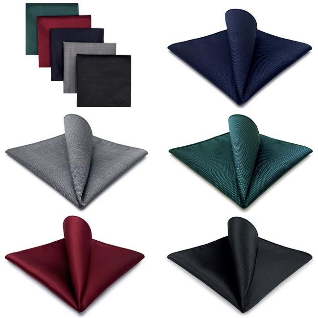 shlax & wing 5 Pieces Assorted Solid Color Fashion Mens Pocket Square Classic Handkerchiefs Set 2-9 ÚLTIMAS EDICIONES