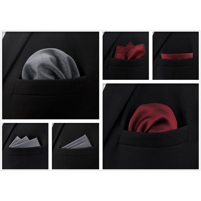 shlax & wing 5 Pieces Assorted Solid Color Fashion Mens Pocket Square Classic Handkerchiefs Set 2-9 ÚLTIMAS EDICIONES