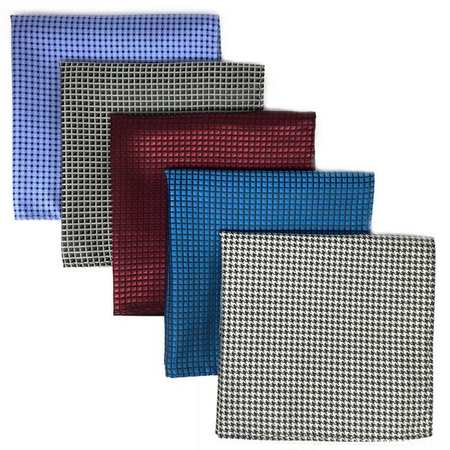 shlax & wing 5 Pieces Assorted Solid Color Mens Pocket Square Fashion Classic Handkerchiefs Set 1-9 Últimos 2 días