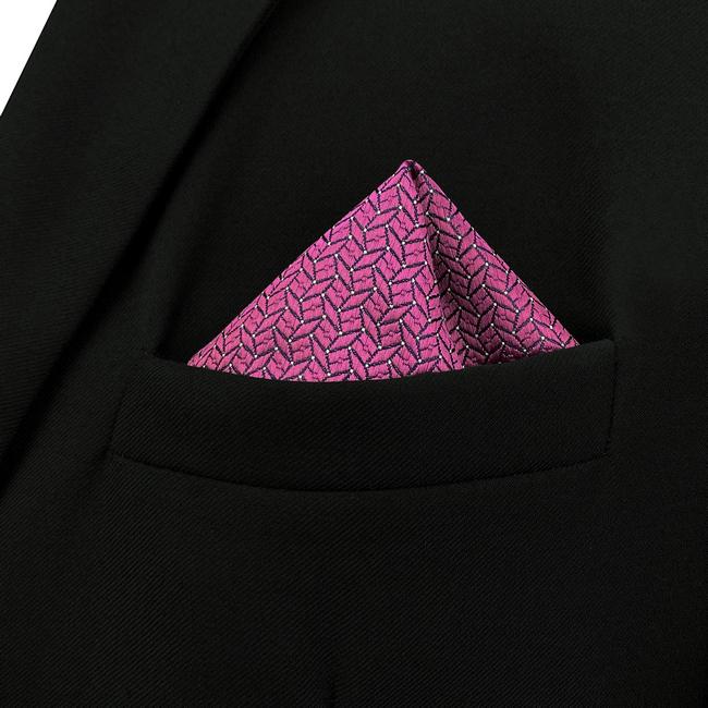 shlax & wing FH11 Pink Geometric Mens Pocket Square Wedding Fashion Handkerchief Gift Silk Promoción por tiempo limitado